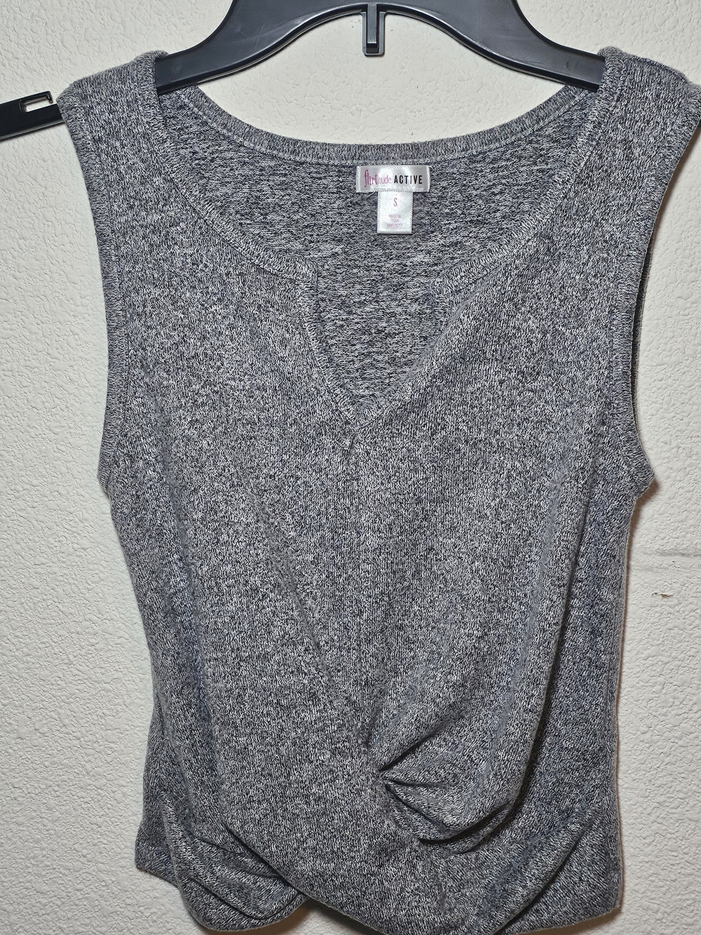 flirtitude Gray Heather V-Neck Sleeveless Tank